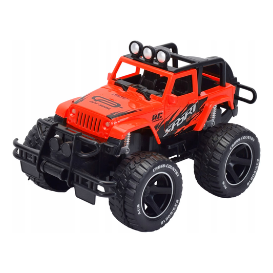 Jucarie Masinuta RC Off-Road Jeep cu Lumini LED si Amortizoare