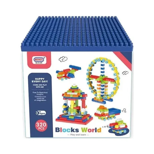 Set cu 320 de piese colorate pentru construit