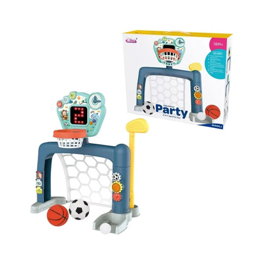 Set Sportiv 3 in 1 pentru Copii – Baschet, Fotbal si Golf cu Sunete si Lumini